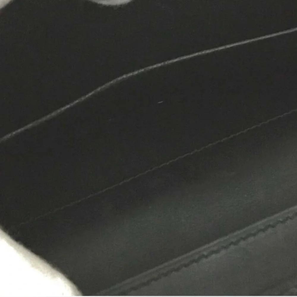 Authentic GUCCI GG Crystal Coated Leather Long Bifold Wallet Navy blue